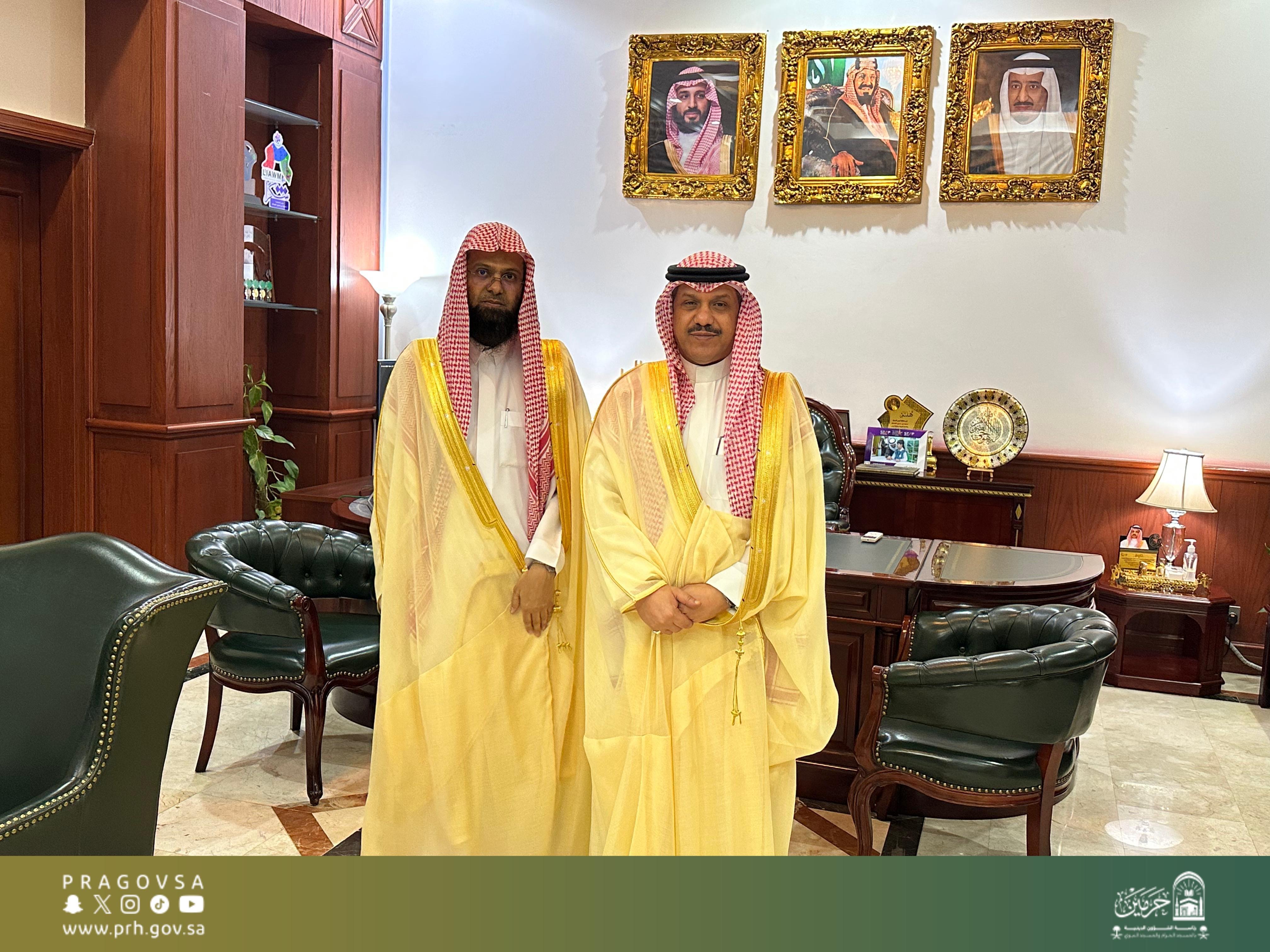 محافظ الرس يستقبل فضيلة إمام المسجد النبوي الشيخ الدكتور محمد برهجي